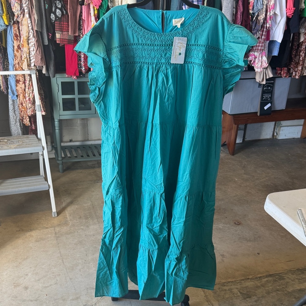 Chic Teal Maxi Dress